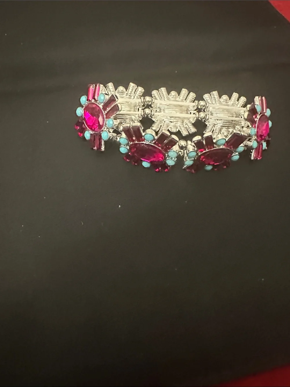 Women’s Pink Statement Gem Bracelet